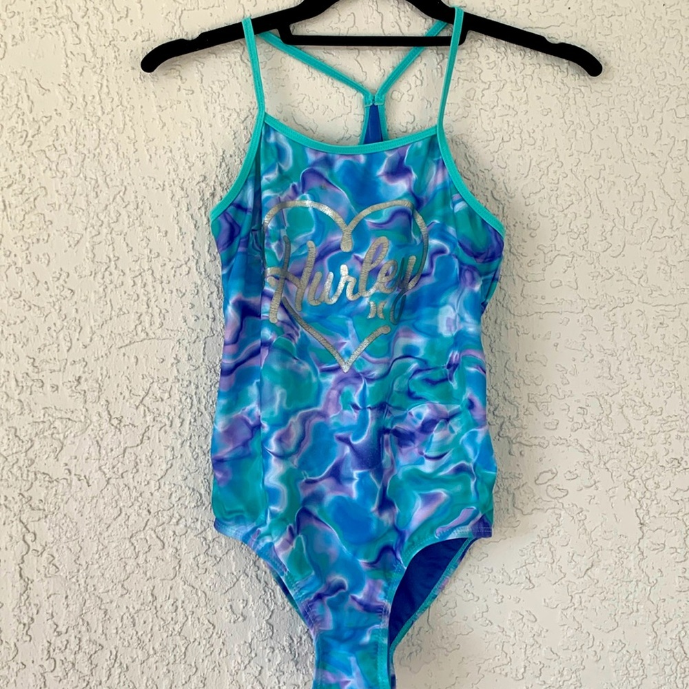 Hurley one piece bathing suit,size 10-12